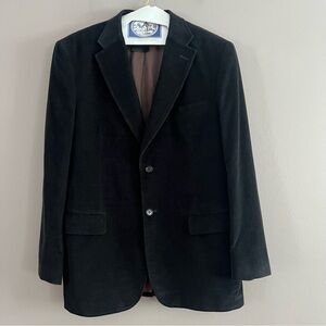 Di Quattro Mens Corduroy Sport Blazer Jacket 100% Cotton Preppy Black Sz 42R